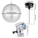 TheLAShop Rotating Disco Ball and Spotlight Set RGB (12", 16" Options), 12in Image