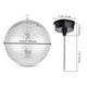 TheLAShop Rotating Disco Ball & RGB Spotlight Set for Nightclub, Retro Disco, 16in with Motor Silver Image