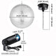 TheLAShop 16" Rotating Mirror Disco Ball with 8 RGB Spotlights, for Nightclub, Ballroom, & Events Image