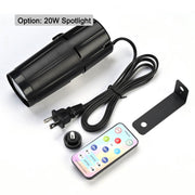 TheLAShop 16" Rotating Mirror Disco Ball with 8 RGB Spotlights, for Nightclub, Ballroom, & Events Image