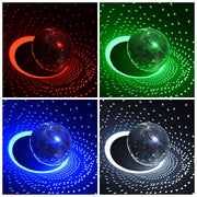 TheLAShop 16" Rotating Mirror Disco Ball with 8 RGB Spotlights, for Nightclub, Ballroom, & Events Image