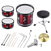 TheLAShop 3 Piece Kid's Drum Set with Cymbal Drum Throne Image