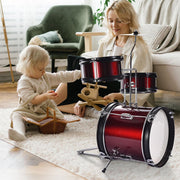 TheLAShop 3 Piece Kid's Drum Set with Cymbal Drum Throne Image