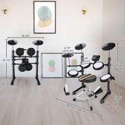 TheLAShop Mesh Electric Drums Set with Headphones Image