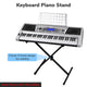 TheLAShop Musical Keyboard Stand Adjustable X-Style Image