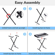 TheLAShop Musical Keyboard Stand Adjustable X-Style Image