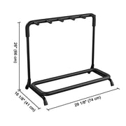 TheLAShop Multiple Guitar Folding Stand Holder Rack Display, 5 Guitar Stand Image