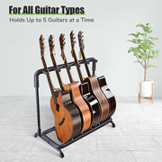 TheLAShop Multiple Guitar Folding Stand Holder Rack Display 3/ 5/ 7/ 9 Opt