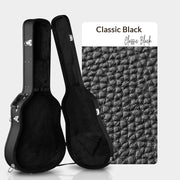 TheLAShop 41" Acoustic Guitar Carrying Case Hardshell w/ Lock, Classic Black without Straps & Stand Image
