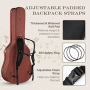 TheLAShop Backpack Guitar Case with Stand for Acoustic Guitar Image
