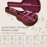 TheLAShop Backpack Guitar Case with Stand for Acoustic Guitar Image