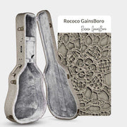 TheLAShop 41" Acoustic Guitar Carrying Case Hardshell w/ Lock, Rococo GainsBoro with Straps & Stand Image