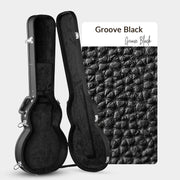 TheLAShop LP Les Paul Style Electric Guitar Hardshell Case w/ Lock, Groove Black without Backpack Straps & Stand Image