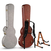 TheLAShop Backpack Electric Guitar Case with Stand for LP-Style Guitars Image