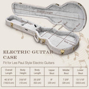 TheLAShop Backpack Electric Guitar Case with Stand for LP-Style Guitars Image