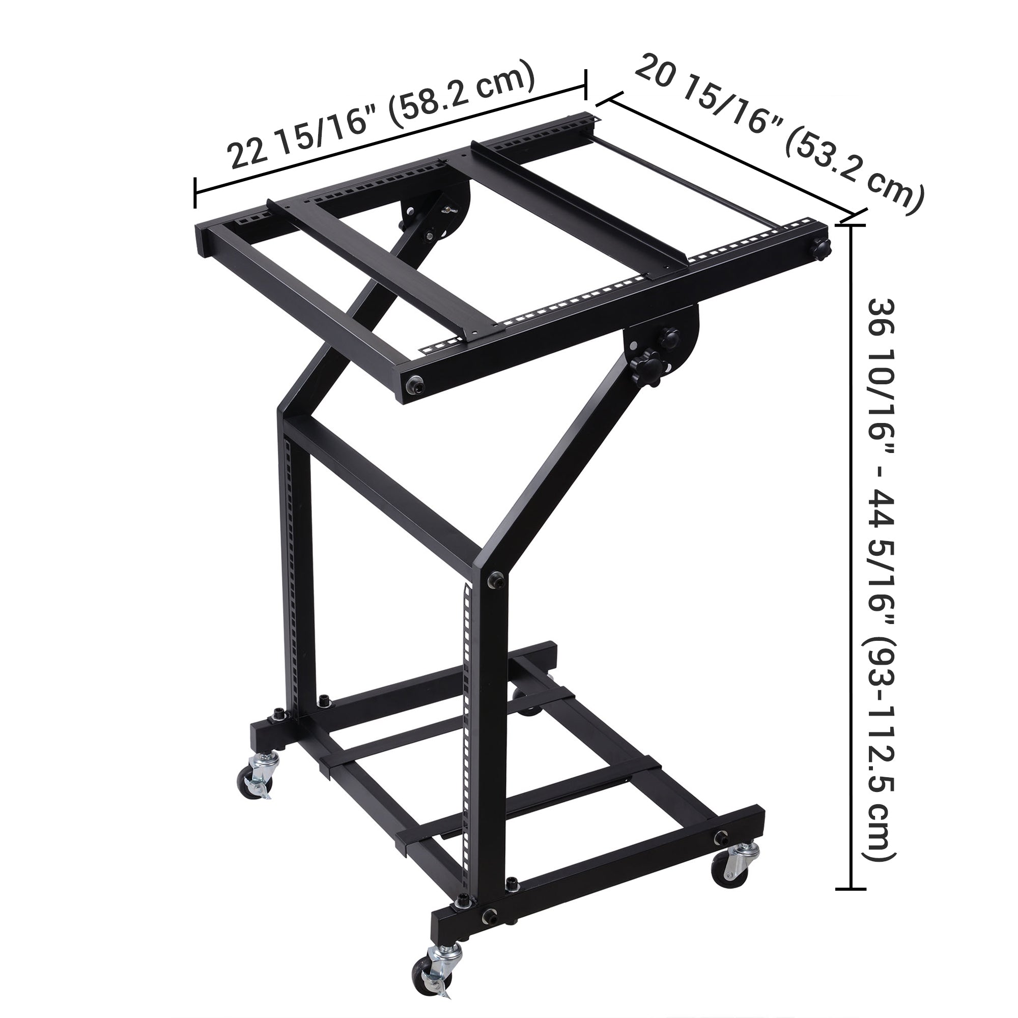 TheLAShop 9U Solid Steel Audio Mixer Rack with Crossbar 19