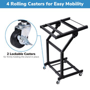 TheLAShop 4 Poles 9U 19" Audio Mixer Stand Rolling Studio Rack Image