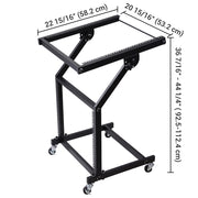 TheLAShop 9U 19" DJ Audio Mixer Stand Studio Rack w/ Wheels Image