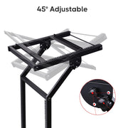 TheLAShop 4 Poles 12U 19" Audio Mixer Stand Portable Studio Rolling Rack Image