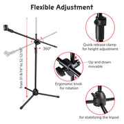 TheLAShop Mic Stand Boom Arm Adjustable Height 2'8" to 5'11" Image