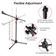 TheLAShop Mic Stand Boom Arm Adjustable Height 2'8" to 5'11" Image