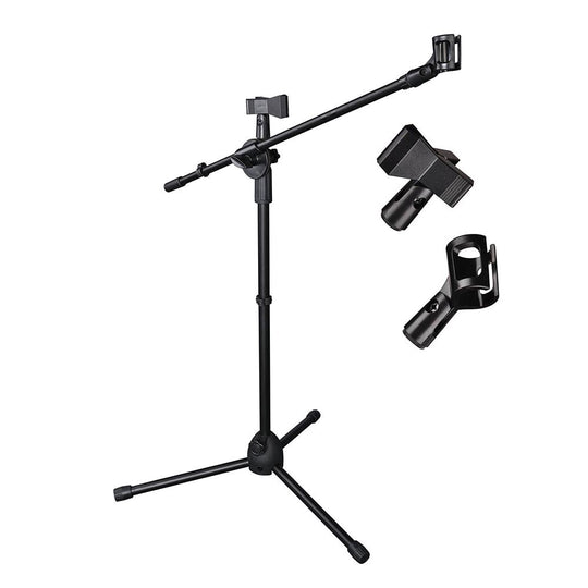 TheLAShop Mic Stand Boom Arm Dual Mic Mounts Height 2'8" to 5'11"