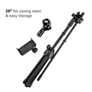 TheLAShop Mic Stand Boom Arm Mic Clip & Phone Holder Height 2'8" to 5'11"
