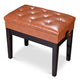 TheLAShop Adjustable Piano Bench with Storage, Brown Image