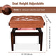 TheLAShop Adjustable Piano Bench with Storage Image
