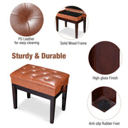 TheLAShop Adjustable Piano Bench with Storage Image