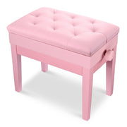 TheLAShop Adjustable Piano Bench with Storage, Pink Image