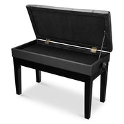 TheLAShop Piano Bench with Storage Adjustable Duet Seat