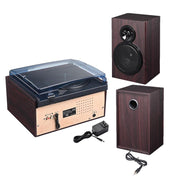 TheLAShop Stereo System Turntable Record Player w/ Speakers Bluetooth CD