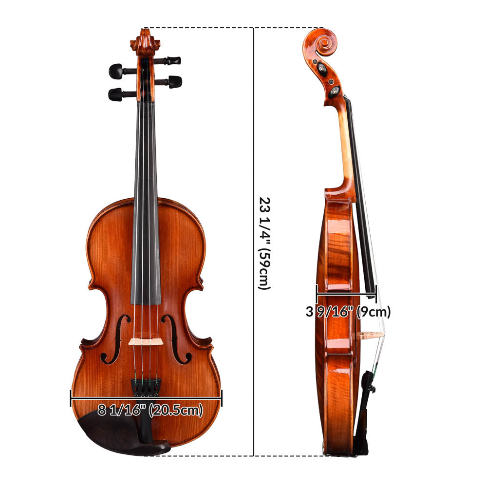 TheLAShop BV250 4/4 Full Size Maple Wood Advanced Violin & Case