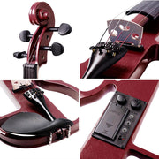 TheLAShop Full Size Electric Violin with Bow Headphone Case & Rosin Image