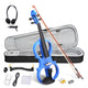 TheLAShop 4/4 Full Size Maple Silent Electric Violin Headphone Set w/ Case Image