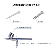 TheLAShop 0.3mm Dual Action Airbrush Spray Kit Tattoo Makeup Nail Image