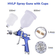 TheLAShop 2 Sprayer HVLP Spray Kit Auto Paint Gavity Feed Image