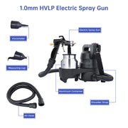 TheLAShop HVLP Spray Auto Paint Bottom Feed Sprayer 1.0mm w/ Motor Image