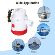 TheLAShop 12V Electric Bilge Pump Marine Boat Yacht, 3500GPH Image