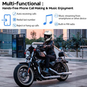 TheLAShop Motorcycle Helmet Bluetooth Headset Intercom FM Radio 8 Riders