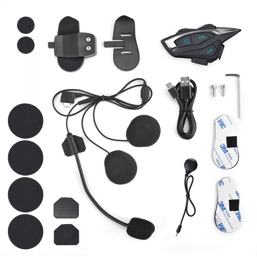 TheLAShop Motorcycle Helmet Bluetooth Headset Intercom FM Radio 2 Riders TheLAShop Motorcycle Helmet Bluetooth Headset Intercom FM Radio 2 Riders