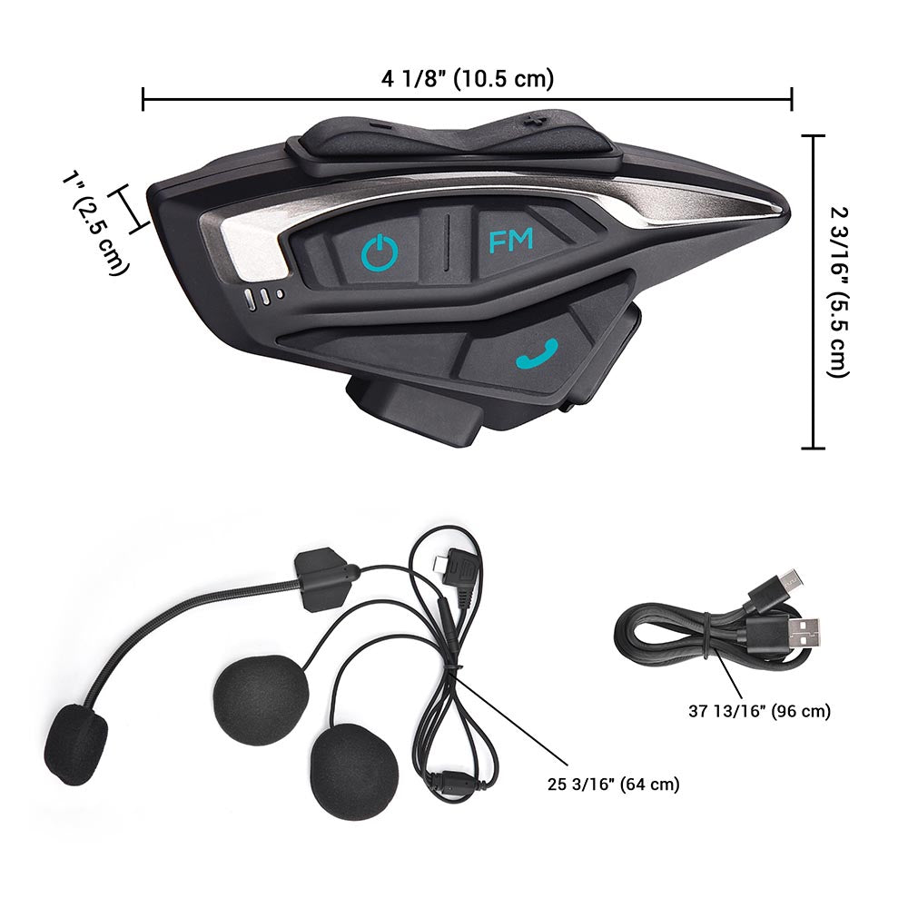 TheLAShop Motorcycle Helmet Bluetooth Headset Intercom FM Radio 2 Ride TheLAShop Motorcycle Helmet Bluetooth Headset Intercom FM Radio 2 Ride
