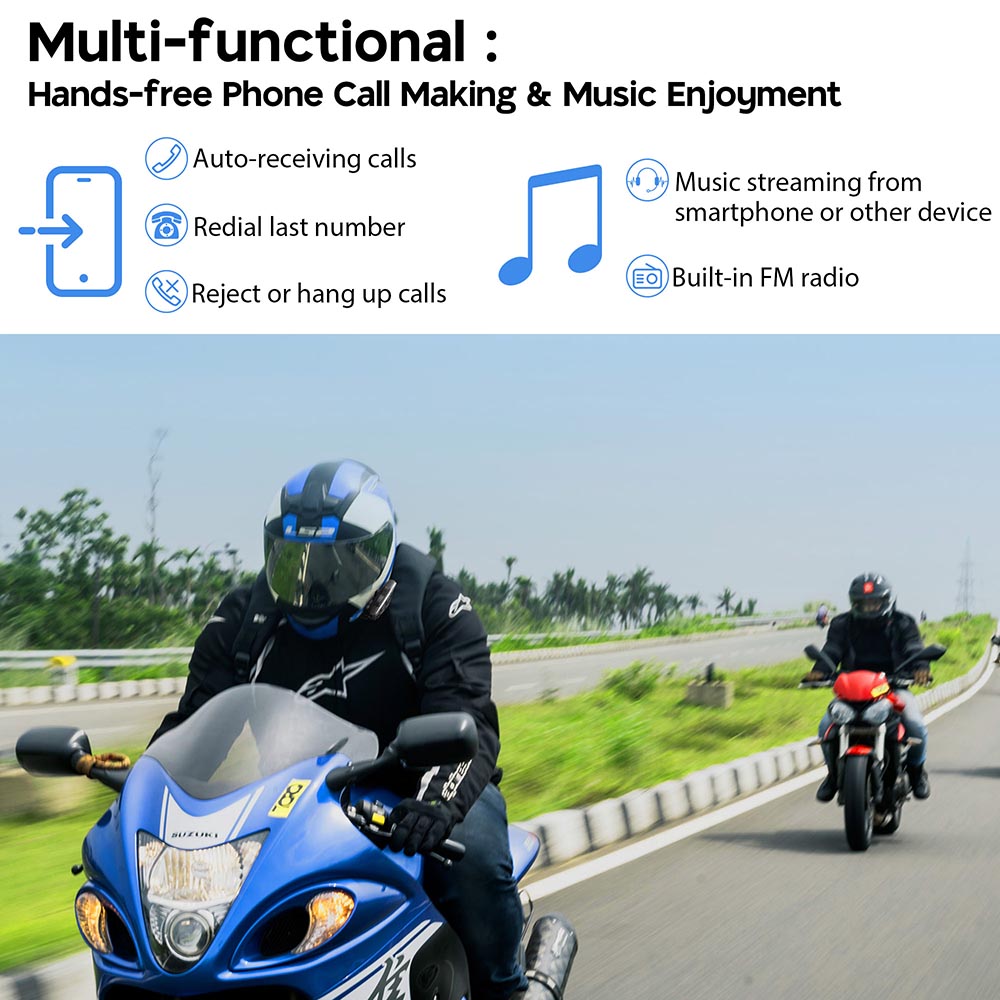 TheLAShop Motorcycle Helmet Bluetooth Headset Intercom FM Radio 2 Ride TheLAShop Motorcycle Helmet Bluetooth Headset Intercom FM Radio 2 Ride