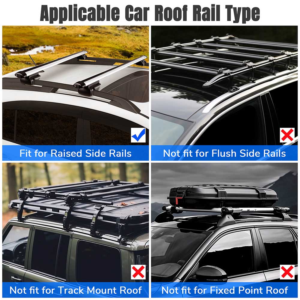 TheLAShop Universal 48 Car Top Luggage Cross Bar Roof Rack Cargo