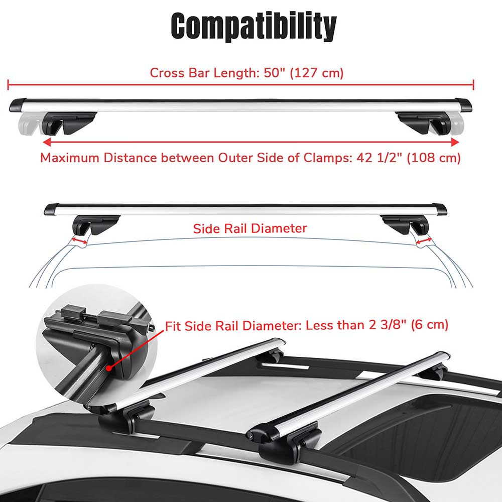 Cross Bar Top Carrier For Car Truck Rack Facaimo Universal Car Top
