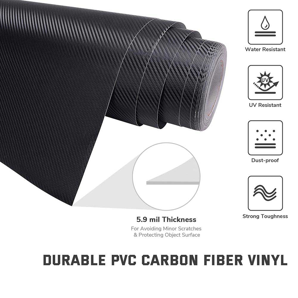 TheLAShop Carbon Fiber Wrap 100ft x 5ft 3D Car Vinyl Sticker Roll