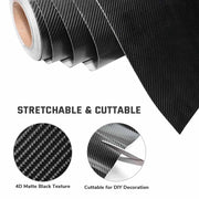 TheLAShop Carbon Fiber Wrap 100ft x 5ft 4D Vinyl Car Wrap Roll Black