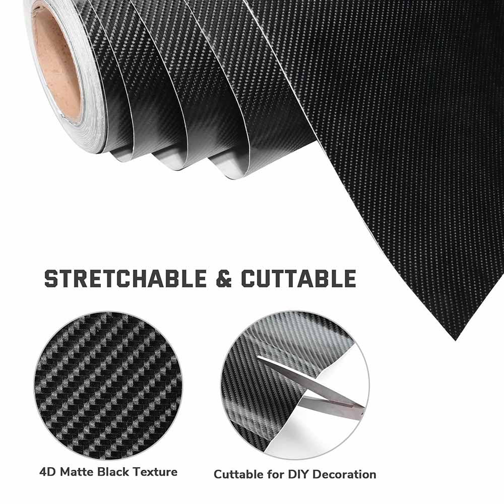 Full Roll 100FT x 5FT Black Metallic Flat Matte Vinyl Car Wrap Film  Graphics PVC