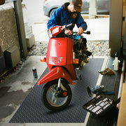 TheLAShop 6x3ft Garage Flooring Mat Diamond Rolls Vinyl for Motorcycle